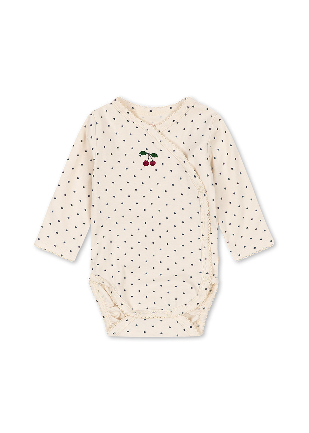 Konges Sloejd Blue Dot newborn body front