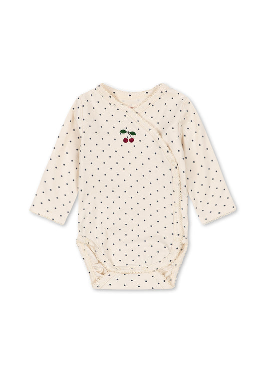 Konges Sloejd Blue Dot newborn body front