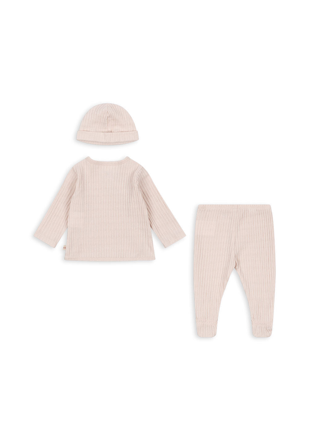 Konges Sloejd Take Me Home newborn set in Shell back