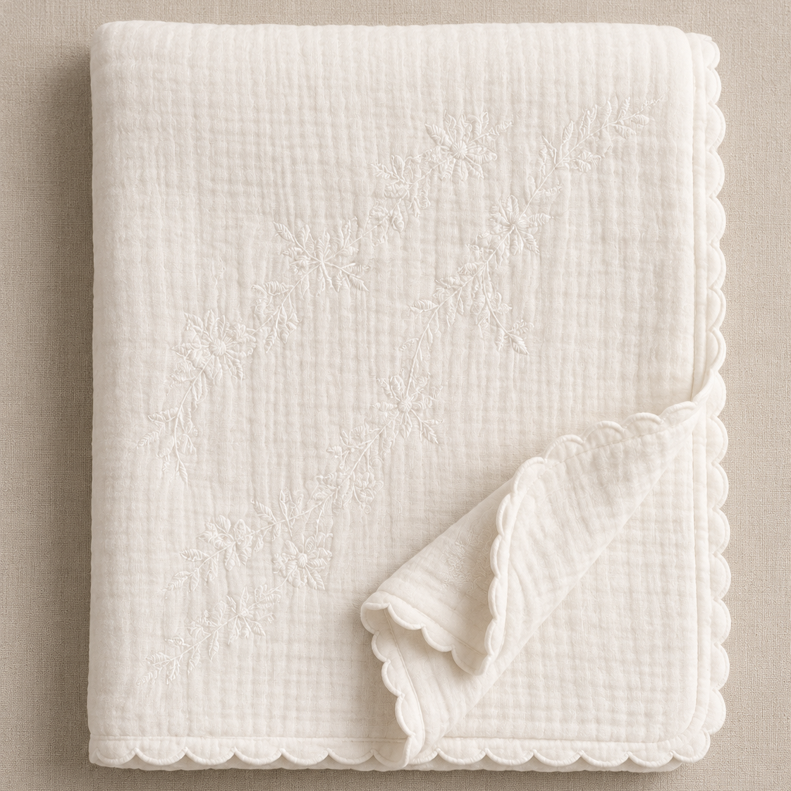 Freckle Label Embroidered Heritage Comfort Blanket