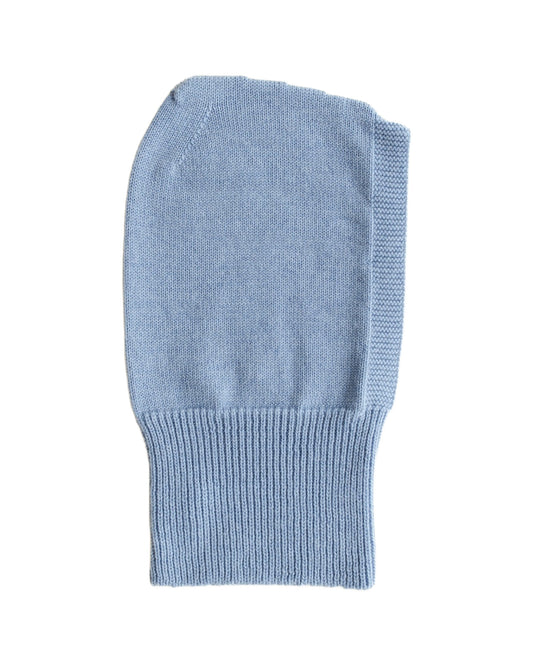 Hvid Balaclava light blue on white