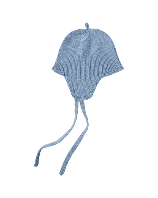Hvid Bonnet Kona Light Blue on white