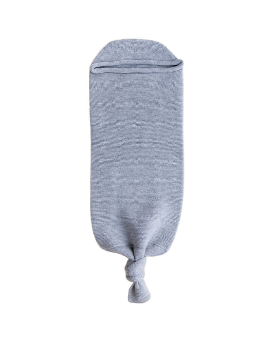 Hvid Cocoon baby wrap in Grey Melange on white