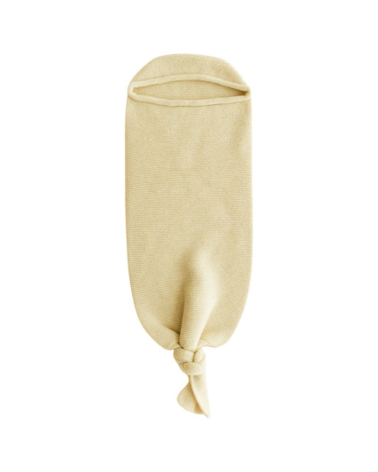 Hvid Cocoon baby wrap in light yellow on white