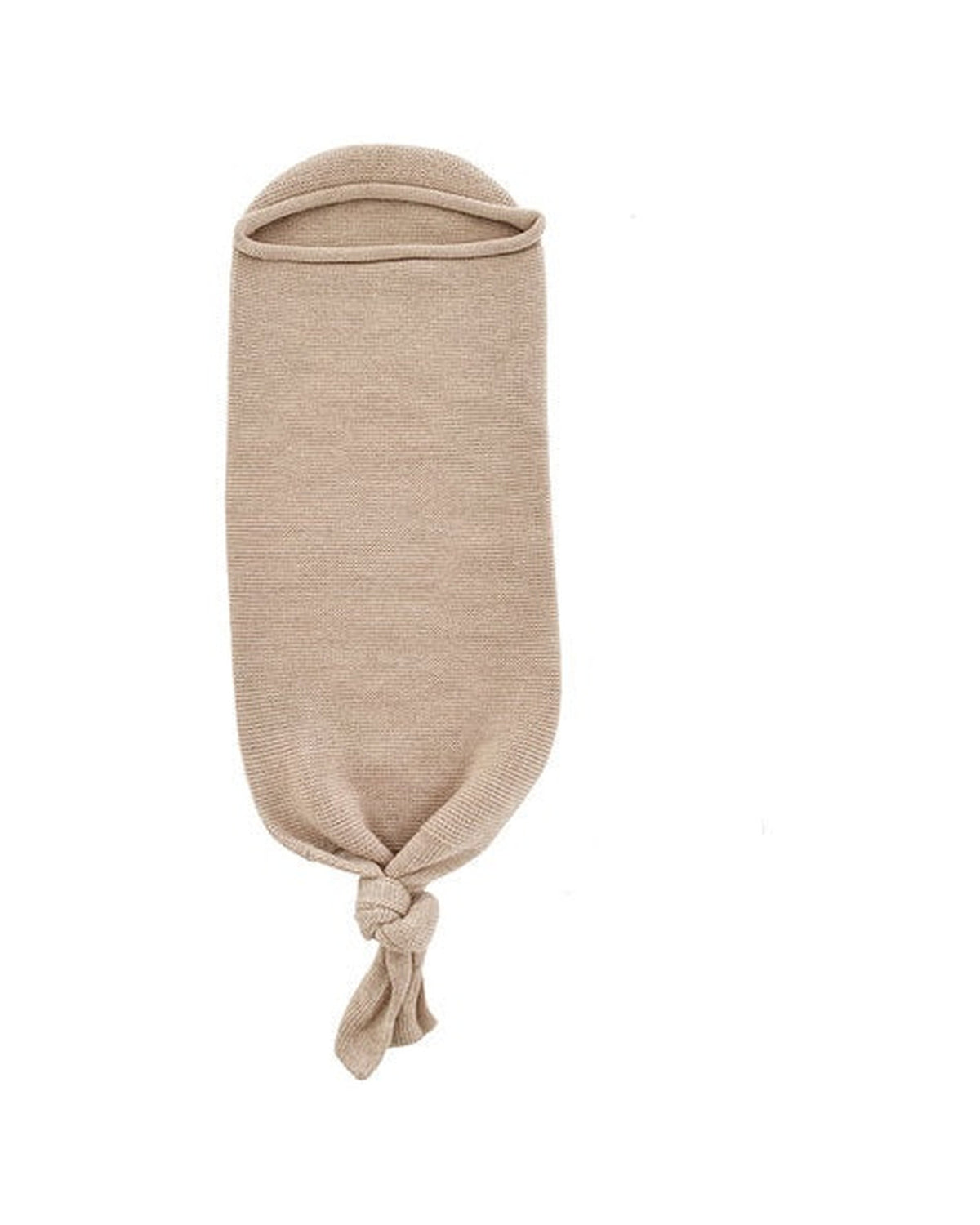 Hvid Cocoon baby wrap in Sand on white