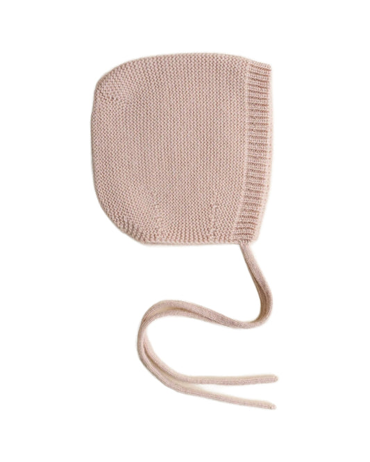 Hvid dolly bonnet- apricot on white