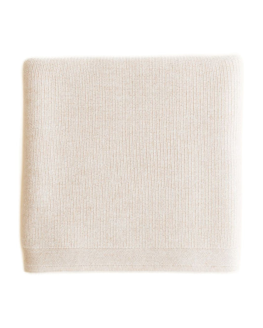 Hvid Felix blanket- cream on white