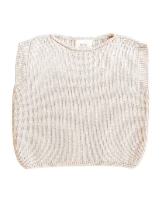 Hvid Harvey vest- cream on white