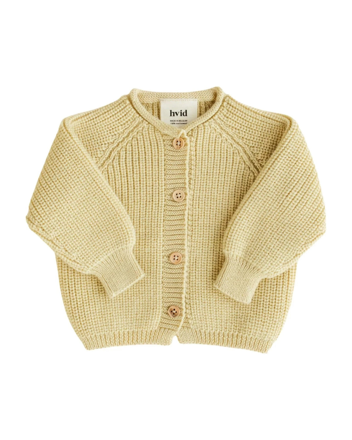 Hvid Inga cardigan-light yellow on white
