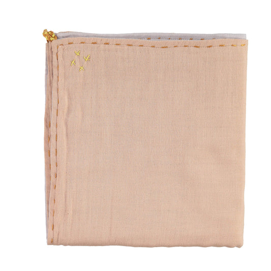 Camomile London Single layer Swaddle blanket - Peach Blossom