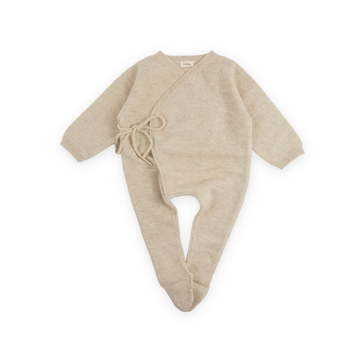My Little Freckle knit wrap babygrow- apricot