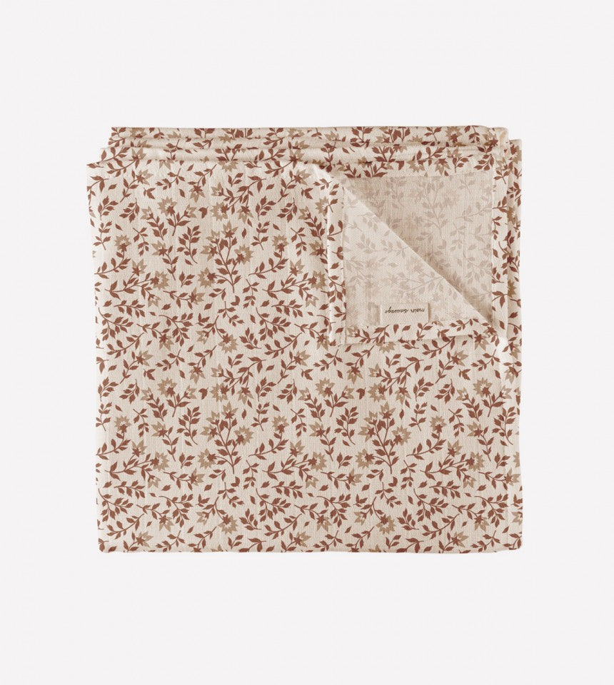 Main Sauvage muslin swaddle blanket-hibiscus print