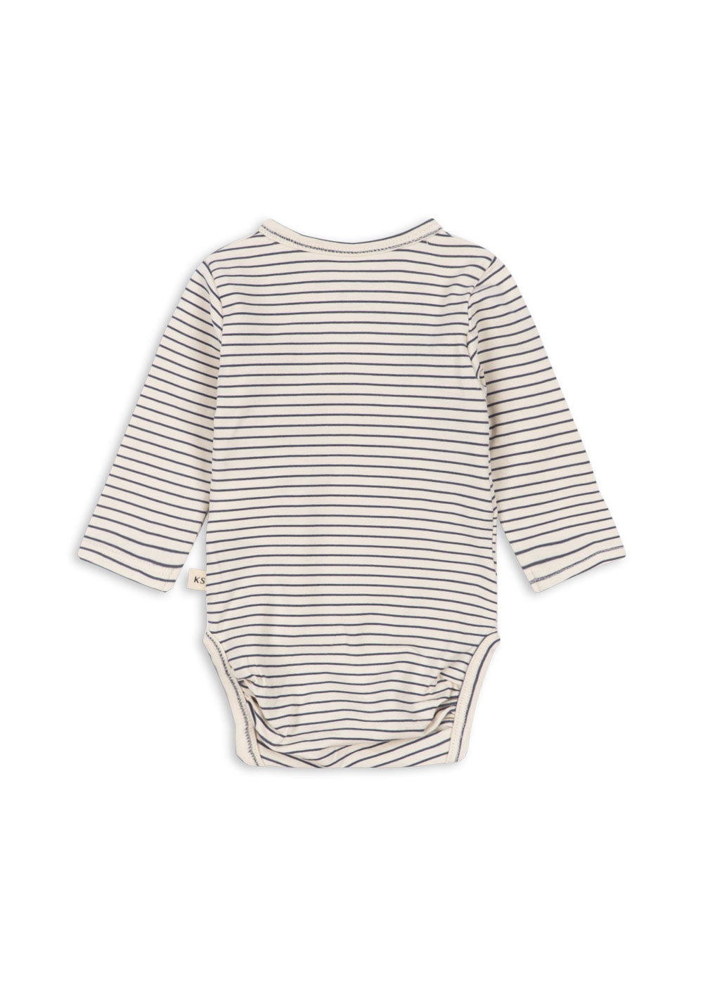Back view of Konges Sloejd Stripe Combo newborn body