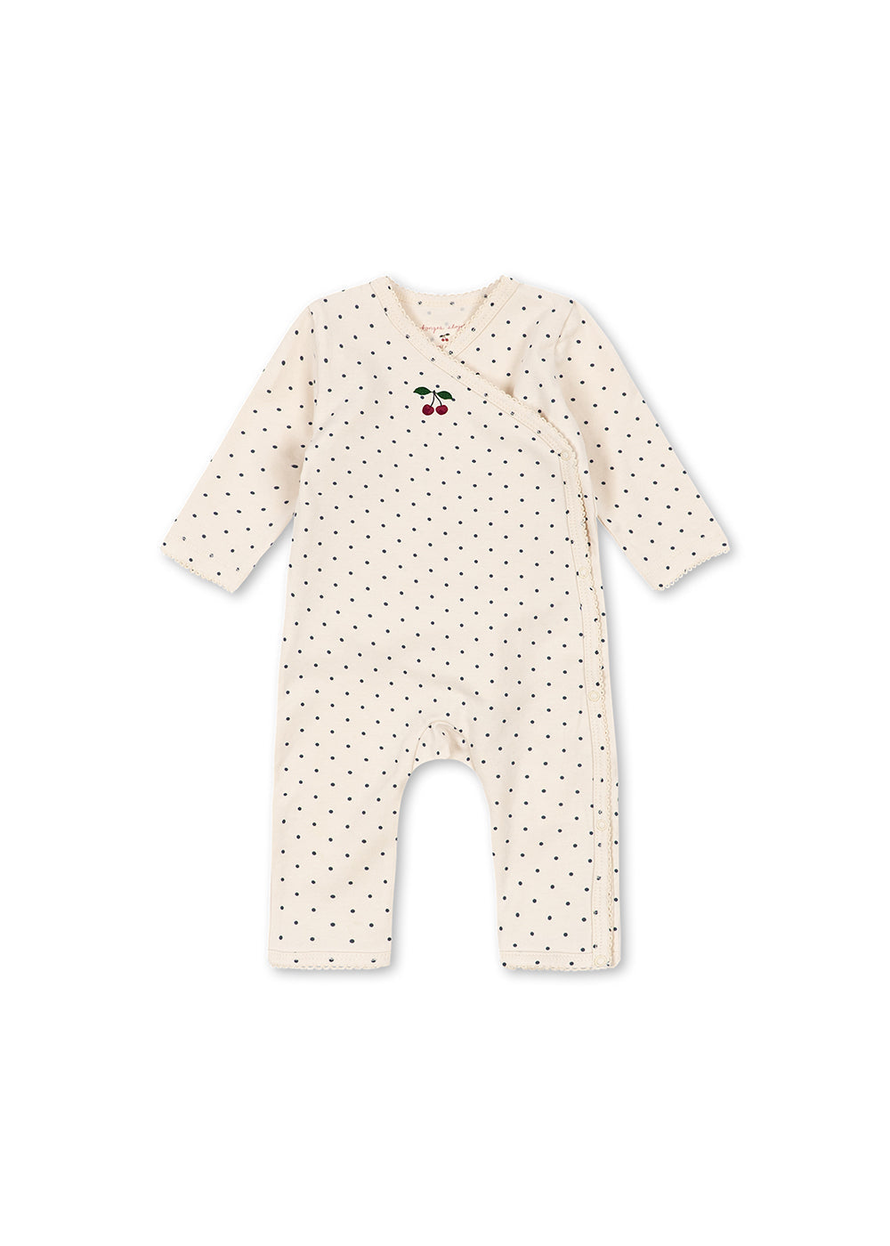 Konges Sloejd Basic Newborn Onesie in Blue Dot