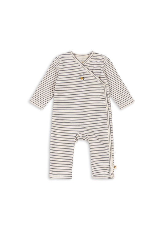 Konges Sloejd Basic Newborn Onesie in Stripe Combo