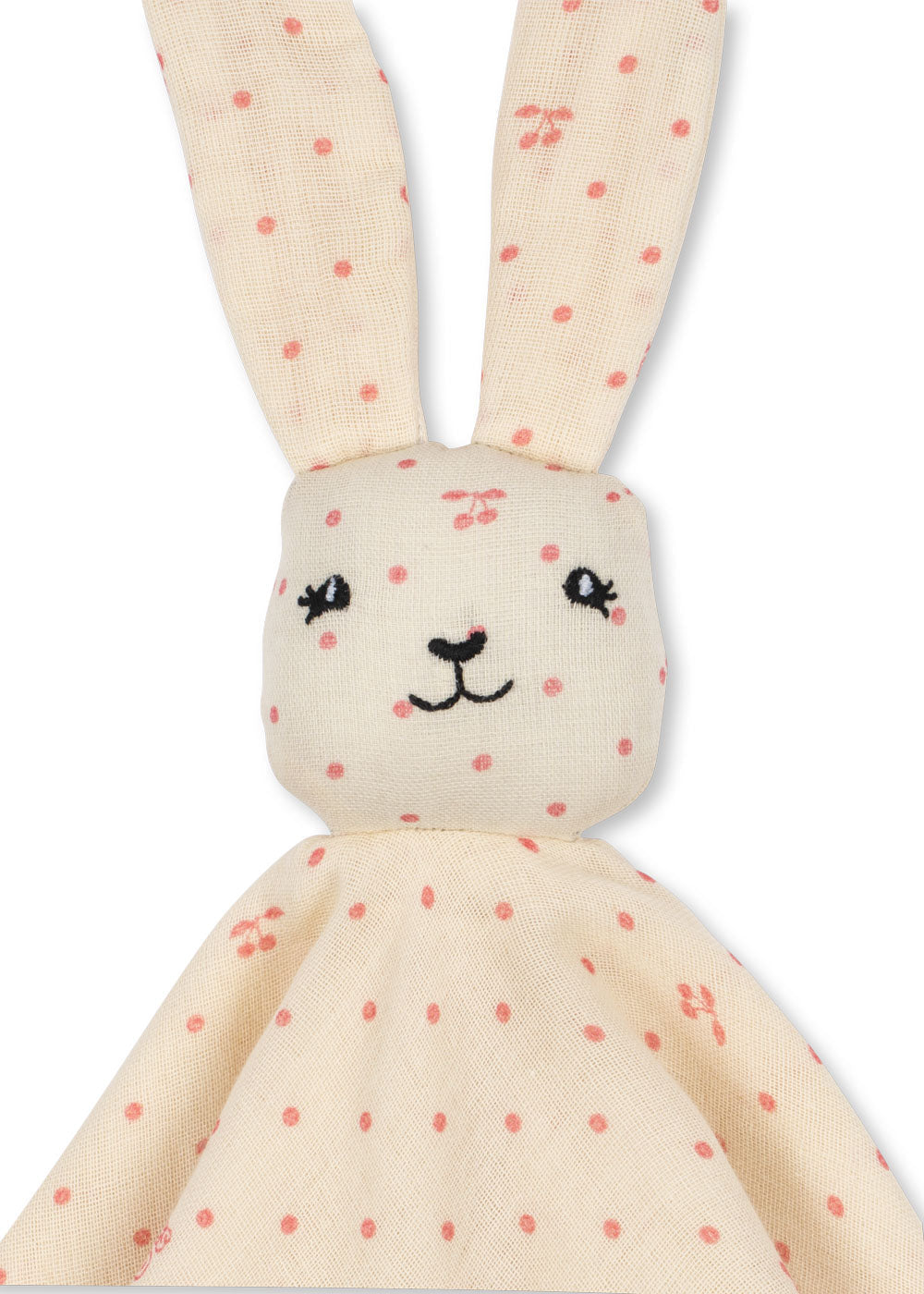 Close-up of Konges Sloejd Sleepy Rabbit in Cherry Dot