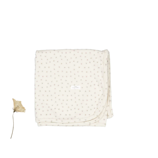 Lovely Littles Blue Roseberry printed blanket