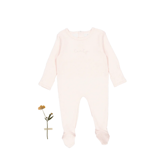 Lovely Littles Pointelle Romper & Hat in Tea Rose