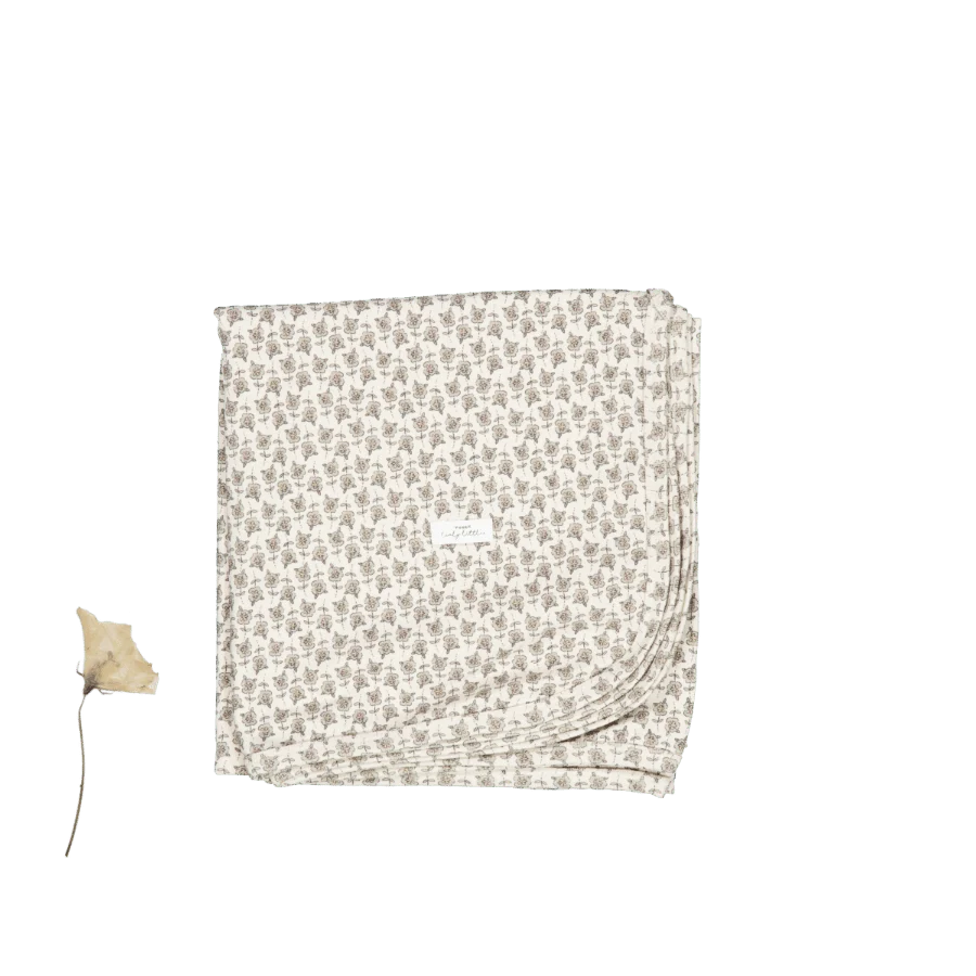 Lovely Littles Printed Blanket in Green Willow