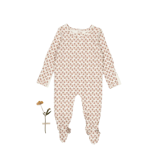 Lovely Littles Printed Romper in Rose Willow