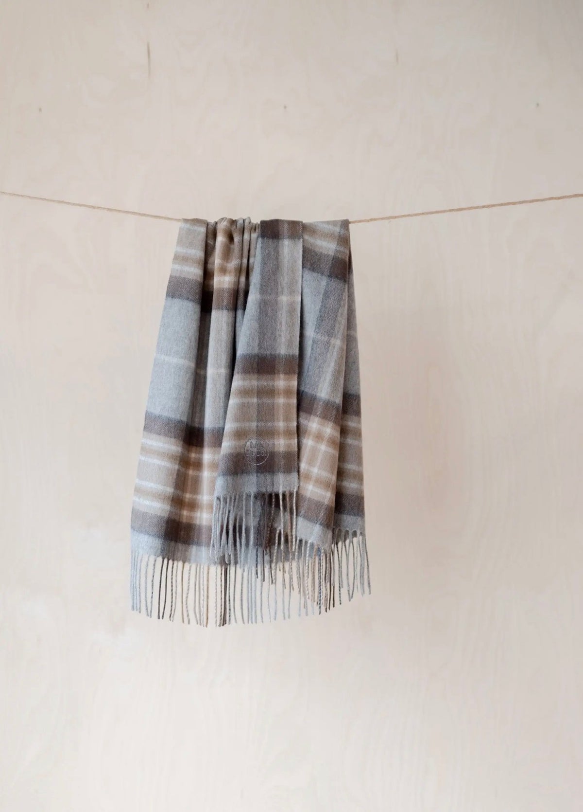 Folded TBco Mackeller Tartan lambswool baby blanket