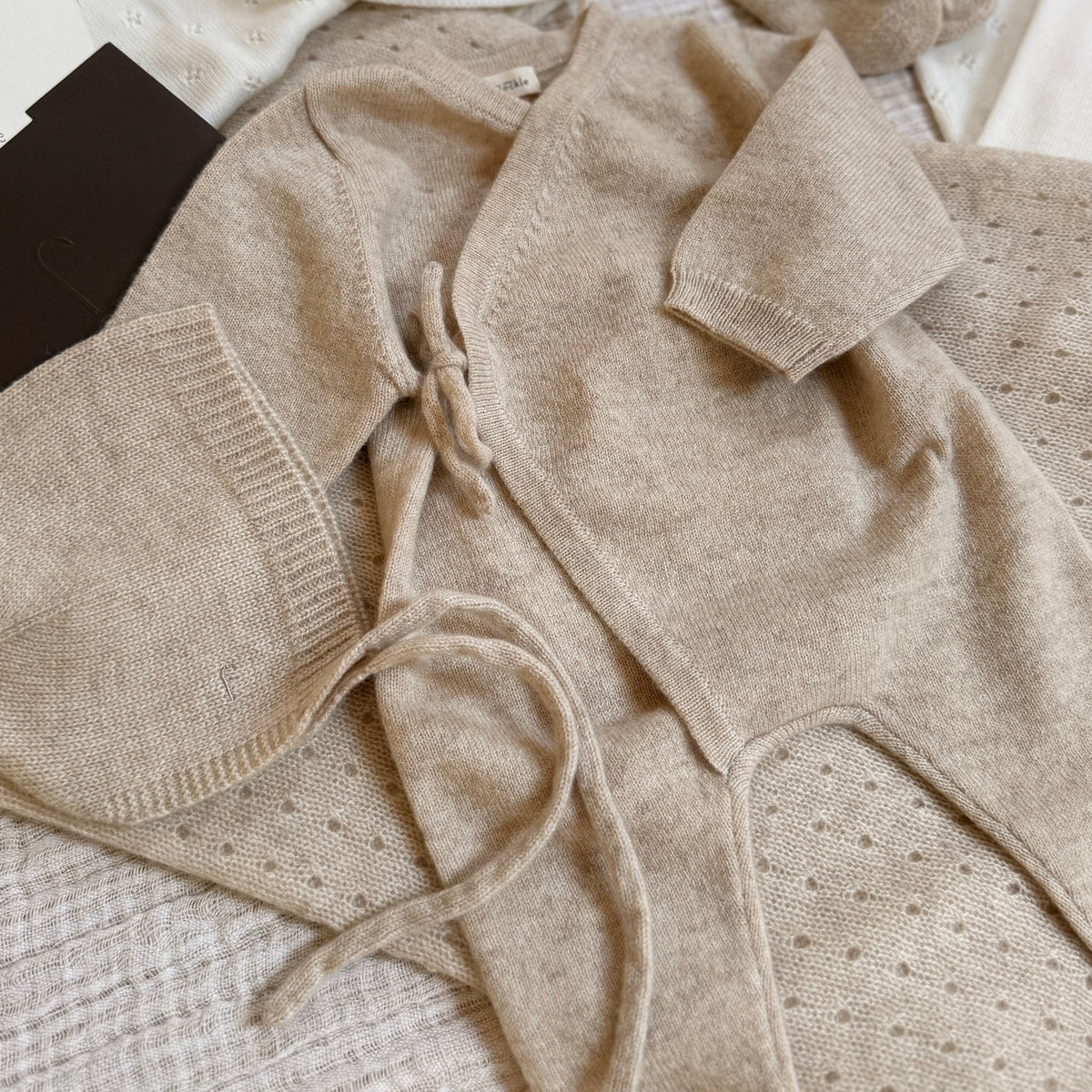 Freckle Label Almond Cashmere Babygrow