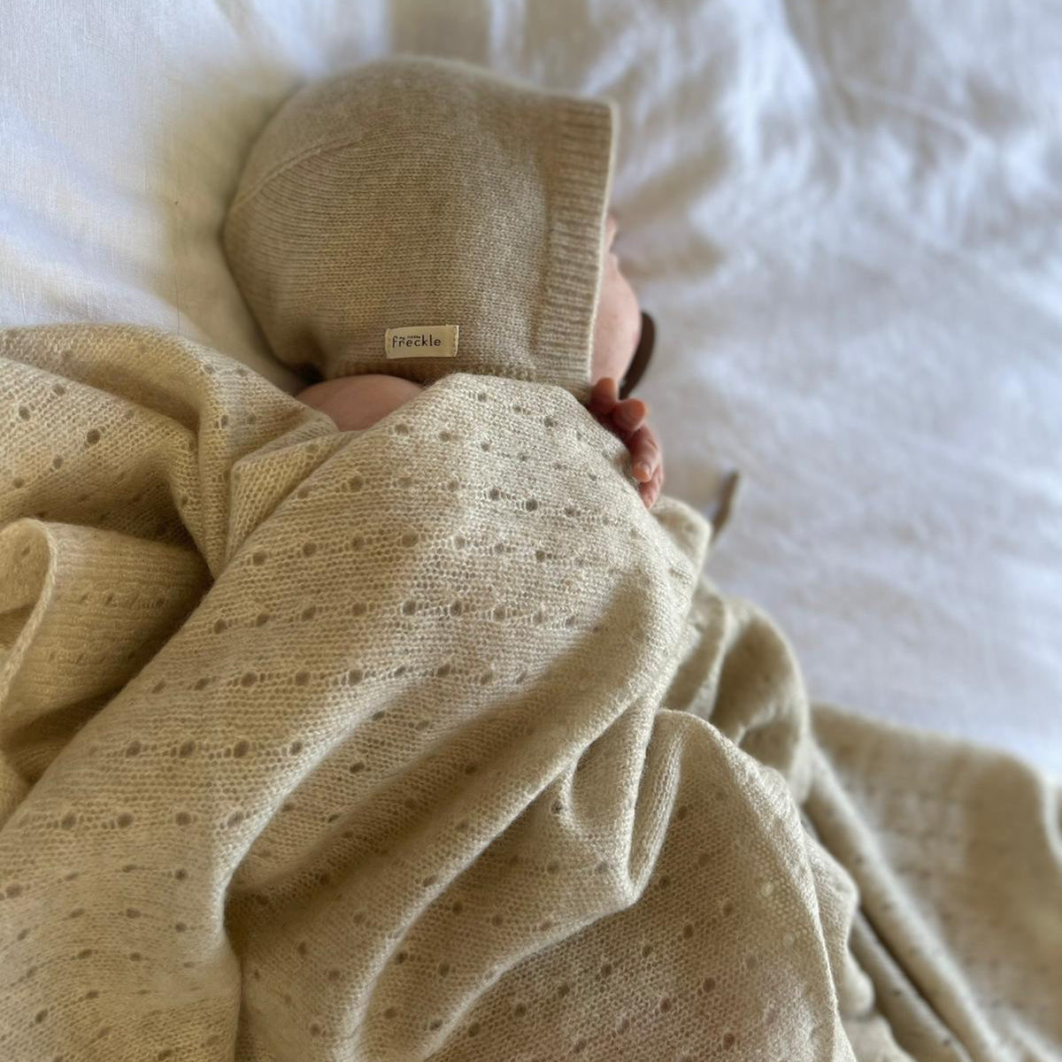 Freckle Label Almond Cashmere Bonnet