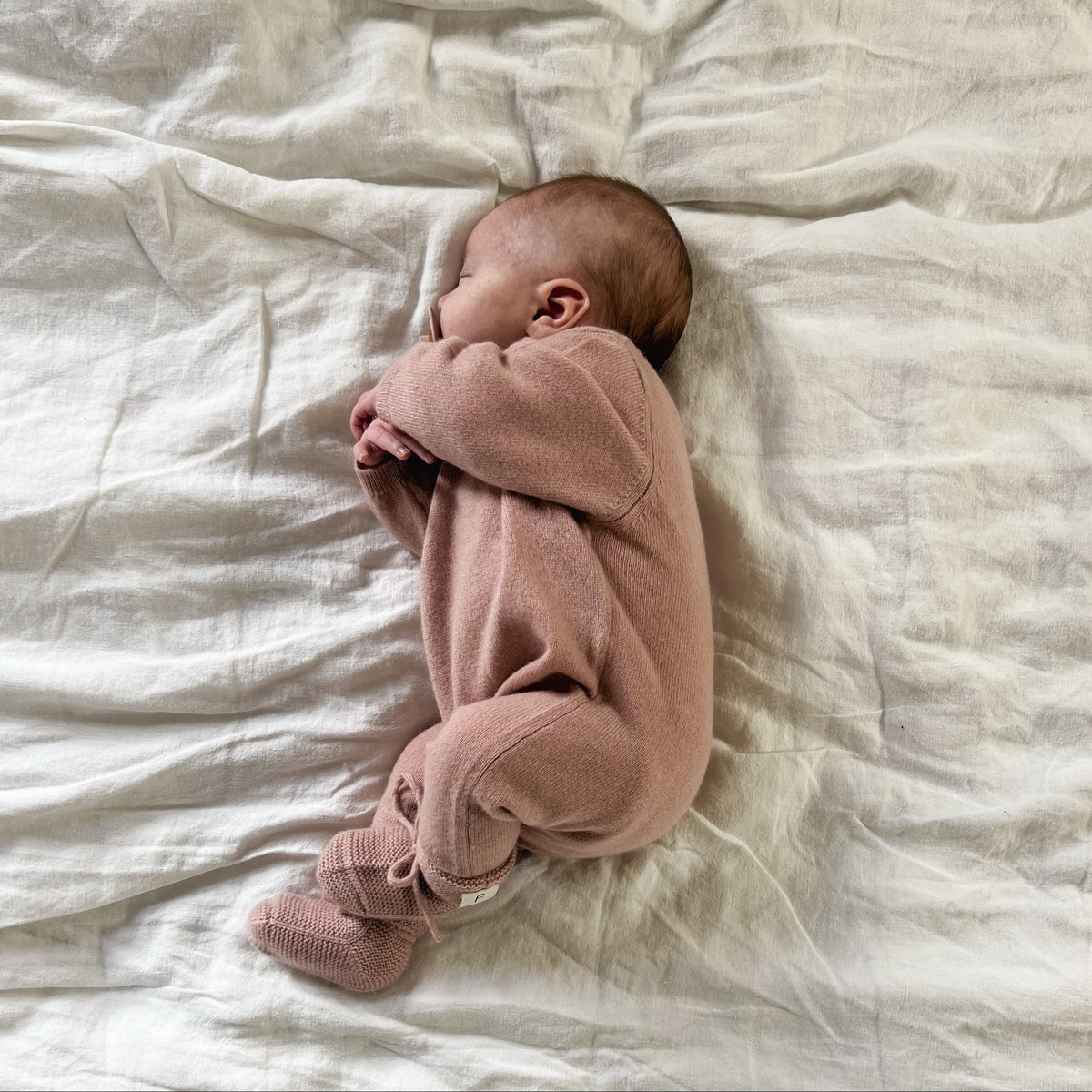Freckle Label Dusty Rose Cashmere Babygrow