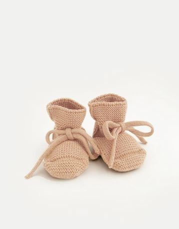 Hvid Booties-Apricot