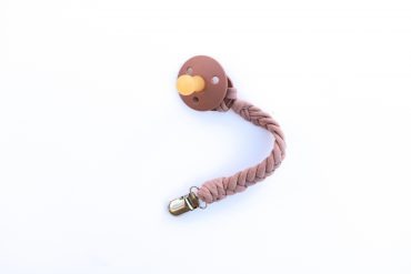 Braided cotton pacifier clip